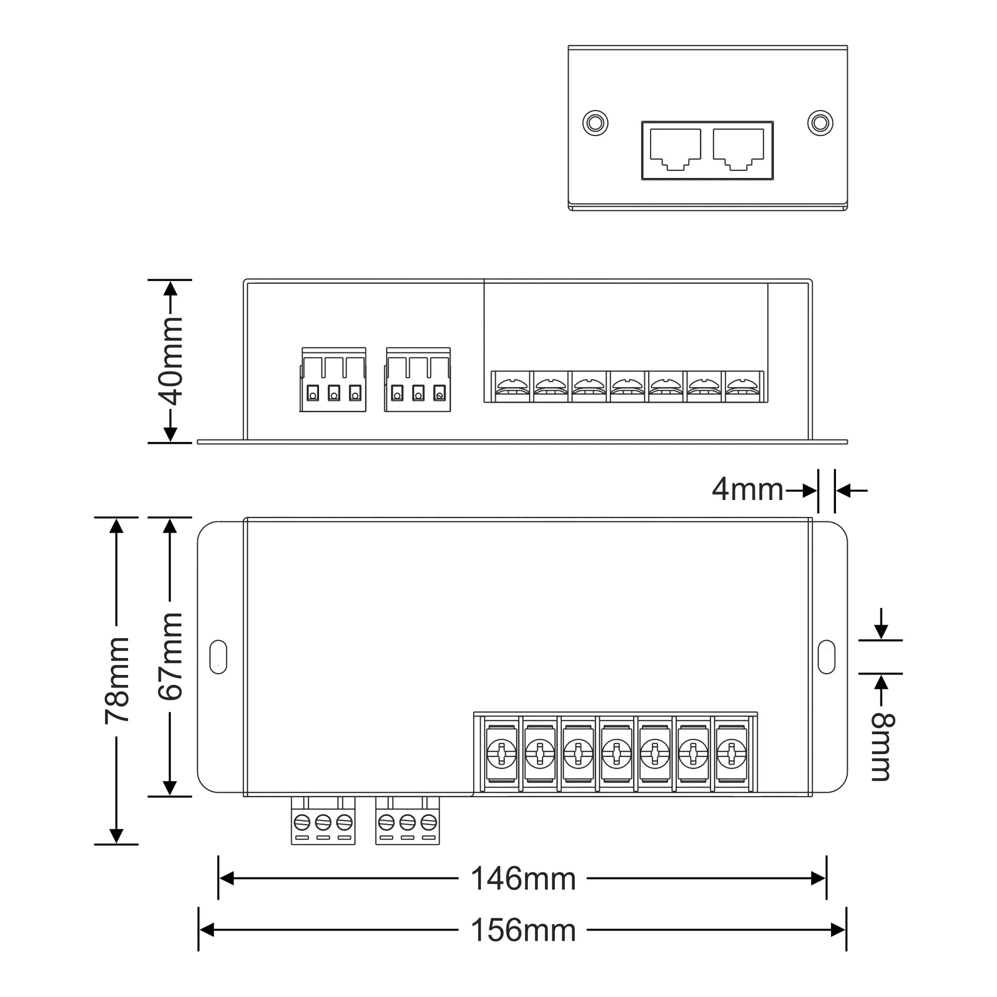 4 Channel CV DMX Decoder 5/12/24V DC 840-6A  LTECH DMX Controller
